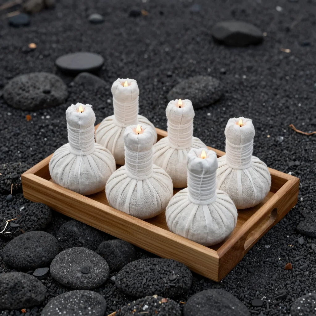 Warm Basalt & Herbal Compress